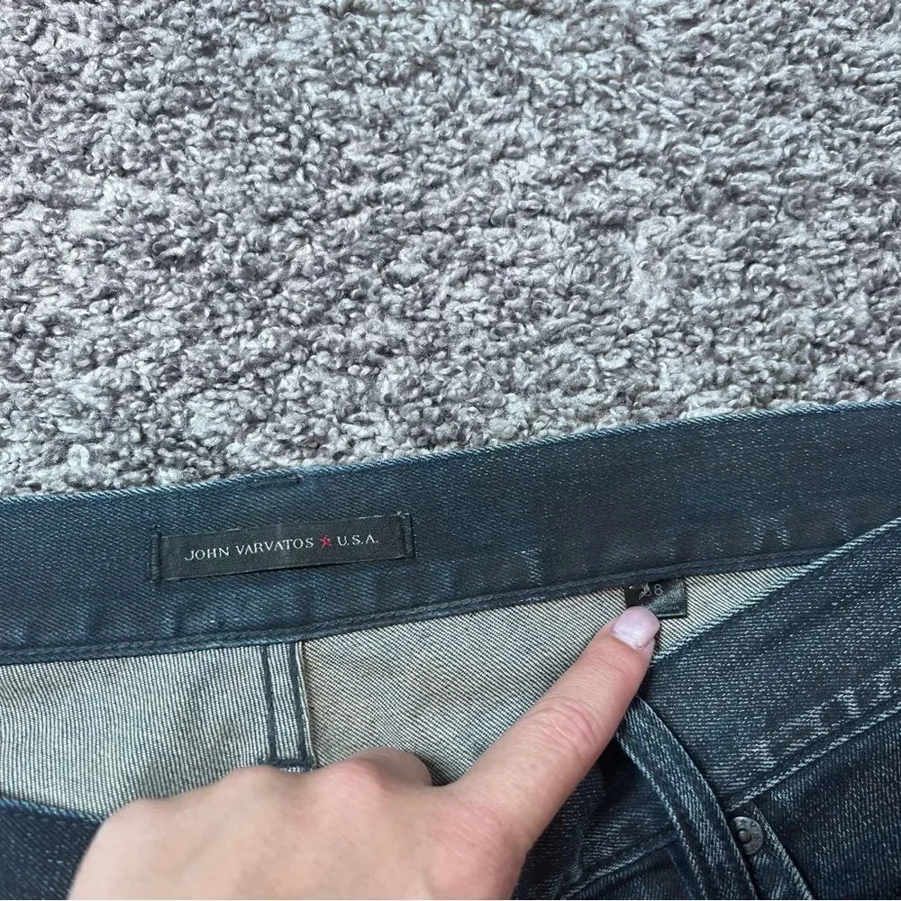 John Varvatos Wight Skinny Button Fly Denim Dark Wash Mens Size 38x28